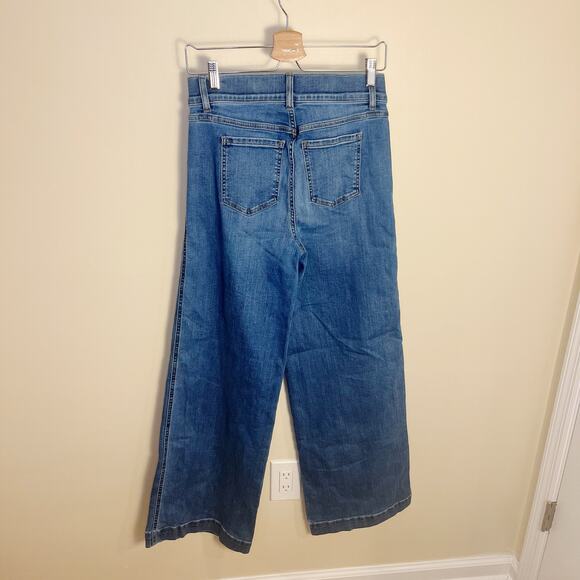 Spanx Women's Seamed Front Wide Leg Jeans Vintage Indigo Size M - Picture 8 of 11